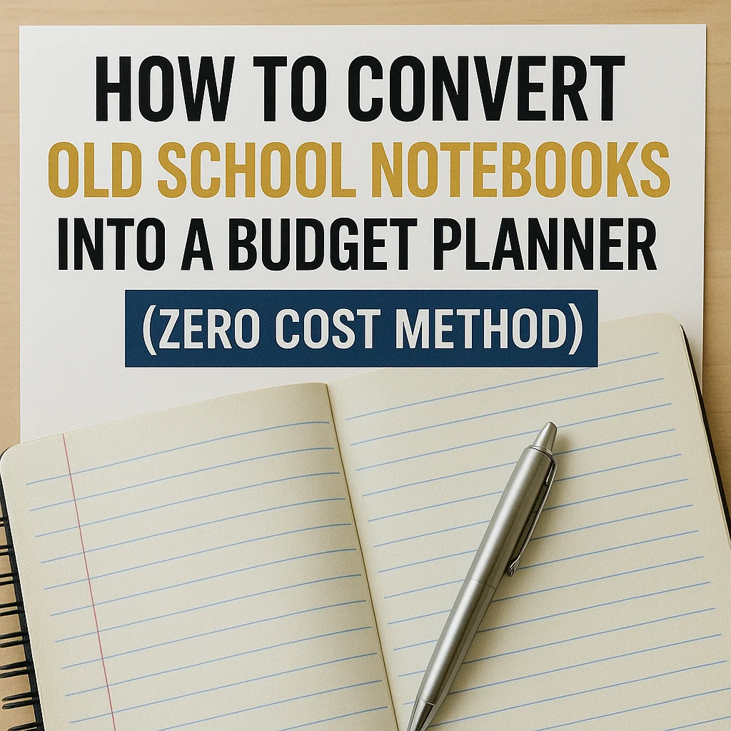 How to Convert Old School Notebooks into a Budget Planner (Zero Cost Method)
